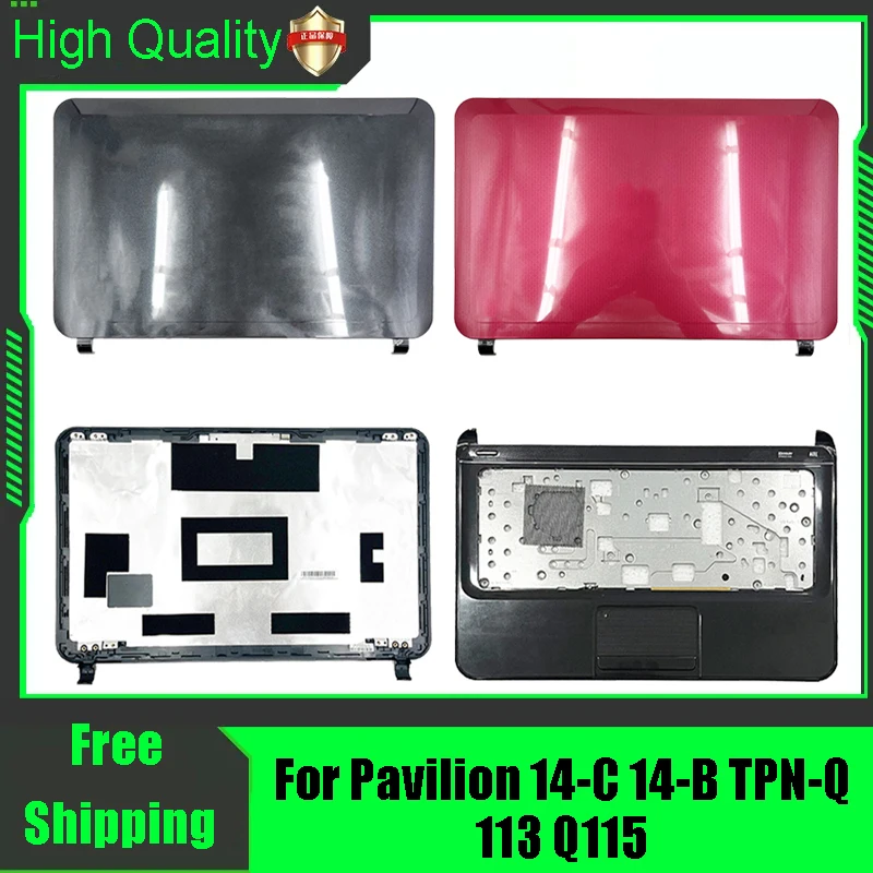 A HP Pavilion 14-C-14-B TPN-Q113 Q115 Laptop LCD Hátsó Fedél Hátsó Fedelet Palmrest Felső Csere Ház Fekete-Ezüst-Piros