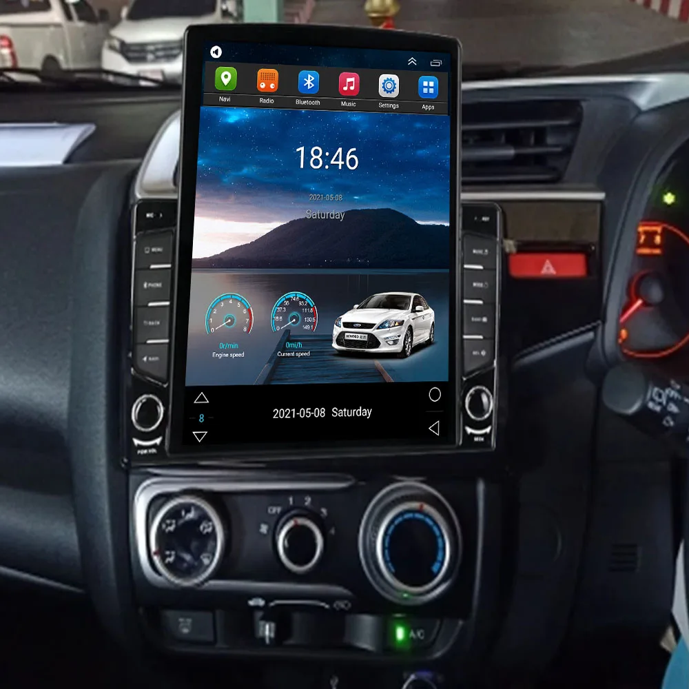A Tesla Stílus 2 Din Android 12 Autó Rádió HONDA FIT RHD 2014 - 2035 Multimédia Video Player GPS Sztereó Carplay DSP Kamera