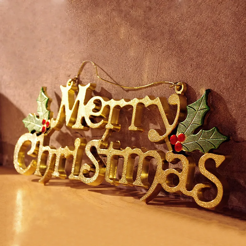 Boldog Karácsonyt Levelet Akasztó-Arany, Ezüst-Line Akasztó Dekorációs Kellékek